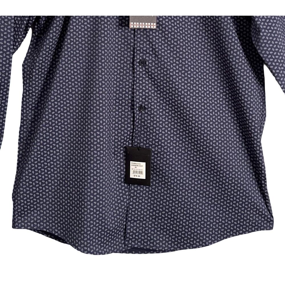 Ben Sherman Dress Shirt Men Size M Long Sleeve Blue Floral Button Up Classic NWT - Picture 6 of 10